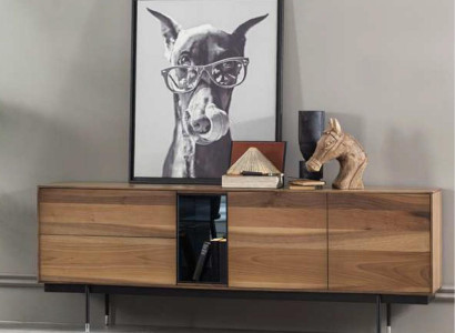 Practical chest of drawers in brown in a modern style with storage space new -